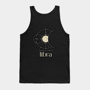 Minimalist Libra Zodiac Sign Constellation Astrology Horoscope Aesthetic Tank Top